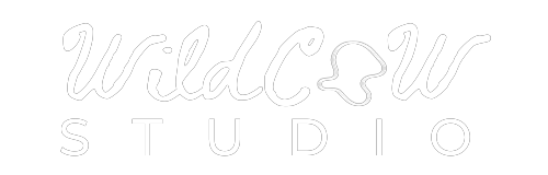 wildcow logo white font